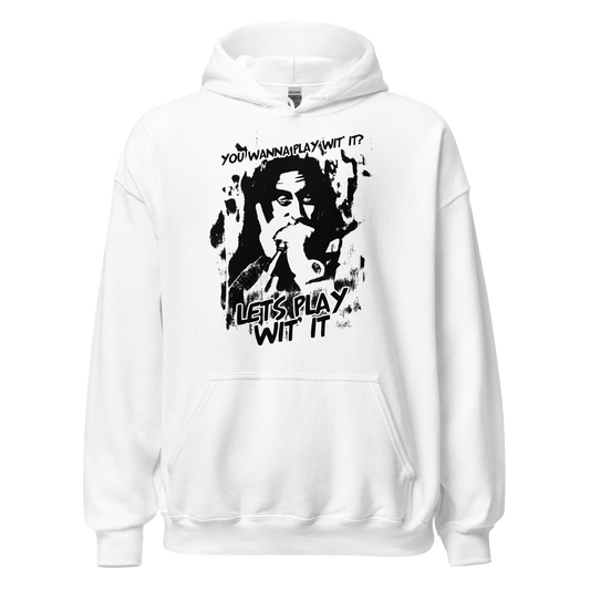 Let's Play Wit' It - Black on White - Heavy Blend Hoodie